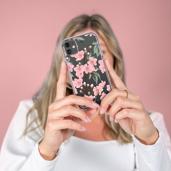 iMoshion Design hoesje Samsung Galaxy A41 - Bloem - Roze / Groen