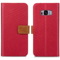 iMoshion Luxe Canvas Bookcase Samsung Galaxy S8 - Rood