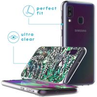 iMoshion Design hoesje Galaxy A40 - Jungle - Wit / Zwart / Groen