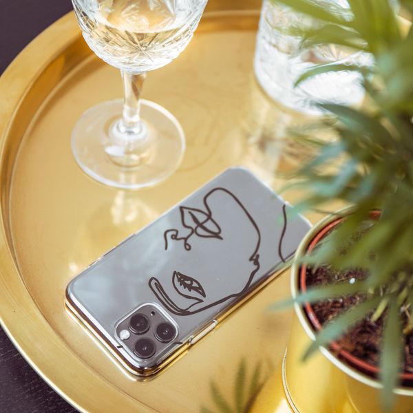 iMoshion Design hoesje Samsung Galaxy S20 - Abstract Gezicht - Zwart