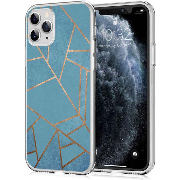 iMoshion Design hoesje iPhone 11 Pro - Grafisch Koper / Blauw