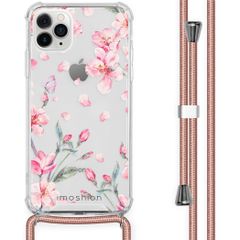 iMoshion Design hoesje met koord iPhone 11 Pro Max - Bloem - Roze