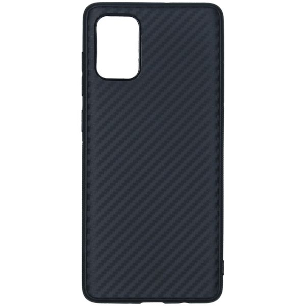 Carbon Softcase Backcover Samsung Galaxy A71 - Zwart