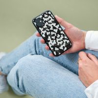 iMoshion Design hoesje Huawei P30 Lite - Bloem - Wit / Zwart