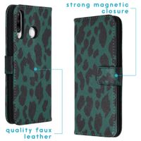 iMoshion Design Softcase Bookcase Huawei P30 Lite - Green Leopard