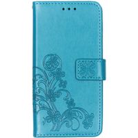 Klavertje Bloemen Bookcase Samsung Galaxy A10 - Turquoise