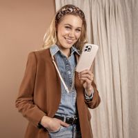 Selencia Aina Slang Hoesje met koord iPhone 8 Plus / 7 Plus - Wit