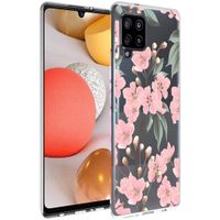 iMoshion Design hoesje Samsung Galaxy A42 - Bloem - Roze / Groen