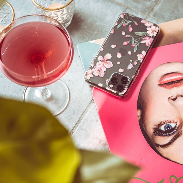 iMoshion Design hoesje Motorola Moto G9 Plus - Bloem - Roze