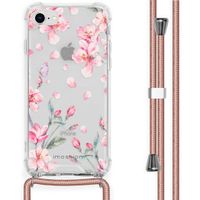 iMoshion Design hoesje met koord iPhone SE (2022 / 2020) / 8 / 7 - Bloem - Roze