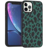 iMoshion Design hoesje iPhone 12 (Pro) - Luipaard - Groen / Zwart