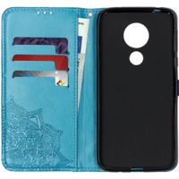 Mandala Bookcase Motorola Moto G7 Power - Turquoise