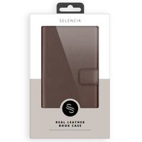 Selencia Echt Lederen Bookcase iPhone SE / 5 / 5s