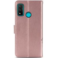 Klavertje Bloemen Bookcase Huawei P Smart (2020) - Rosé Goud