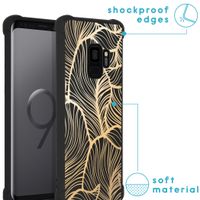 iMoshion Design hoesje met koord Samsung Galaxy S9 - Bladeren - Goud