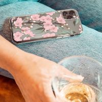 iMoshion Design hoesje iPhone SE (2022 / 2020) / 8 / 7 / 6s - Bloem - Roze / Groen