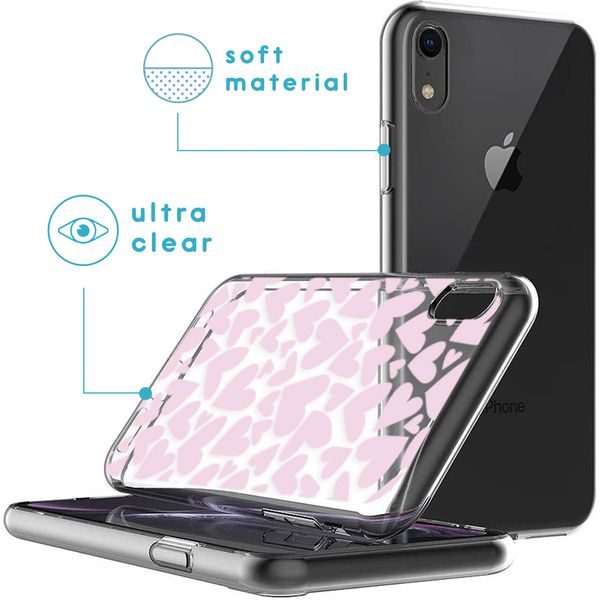 iMoshion Design hoesje iPhone Xr - Hartjes - Roze