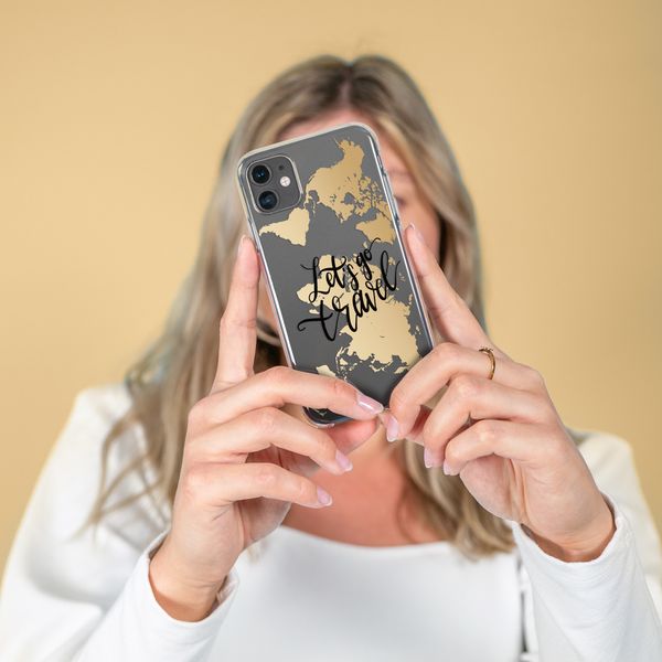 iMoshion Design hoesje iPhone 11 - Let's Go Travel / Zwart