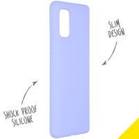 Accezz Liquid Silicone Backcover Samsung Galaxy A41 - Paars