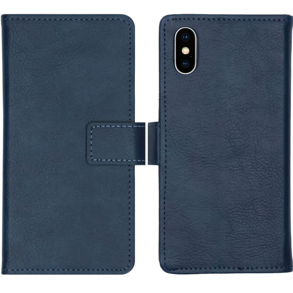 iMoshion Luxe Bookcase iPhone Xs / X - Donkerblauw