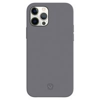 Valenta Luxe Leather Backcover iPhone 12 (Pro) - Grijs