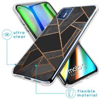 iMoshion Design hoesje Motorola Moto G9 Plus - Grafisch Koper / Zwart