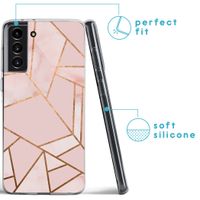 iMoshion Design hoesje Samsung Galaxy S21 FE - Grafisch Koper / Roze