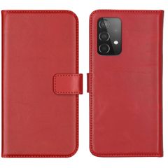 Selencia Echt Lederen Bookcase Samsung Galaxy A52(s) (5G/4G) - Rood