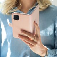 Selencia Echt Lederen Bookcase Samsung Galaxy A50 / A30s - Roze