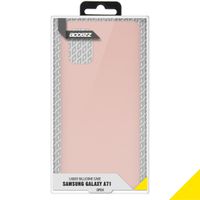 Accezz Liquid Silicone Backcover Samsung Galaxy A71 - Roze