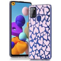 iMoshion Design hoesje Samsung Galaxy A21s - Hartjes - Roze