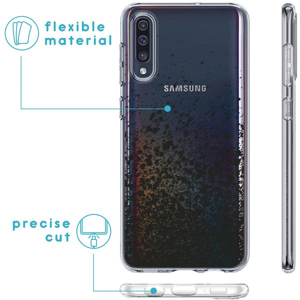 iMoshion Design hoesje Samsung Galaxy A50 / A30s - Spetters - Zwart