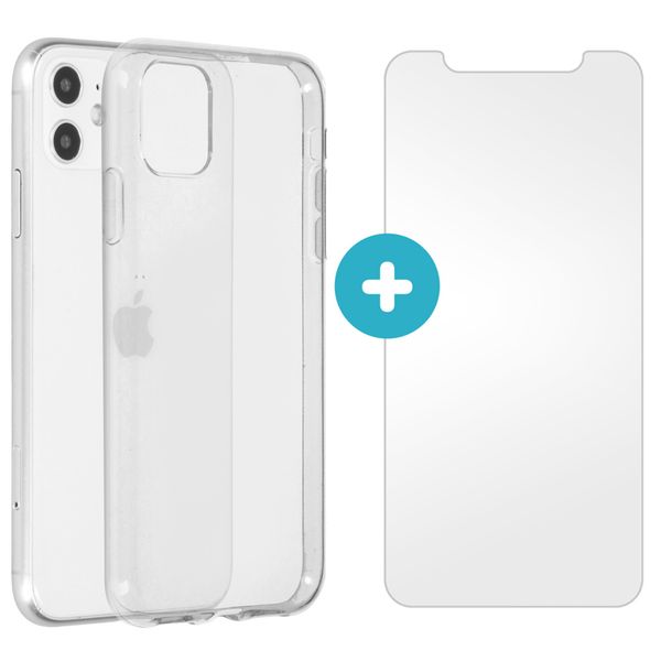 iMoshion Softcase Backcover + Glass Screenprotector iPhone 11