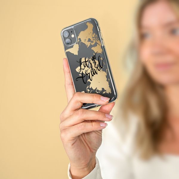 iMoshion Design hoesje iPhone 5 / 5s / SE - Let's Go Travel / Zwart