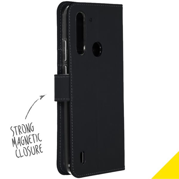 Accezz Wallet Softcase Bookcase Motorola Moto G8 Power Lite - Zwart