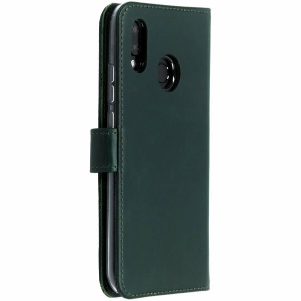 Selencia Echt Lederen Bookcase Huawei P20 Lite - Groen