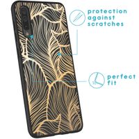 iMoshion Design hoesje Samsung Galaxy A50 / A30s - Bladeren / Zwart