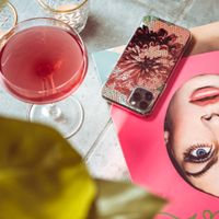 iMoshion Design hoesje iPhone 12 (Pro) - Grafisch - Bloem Roze