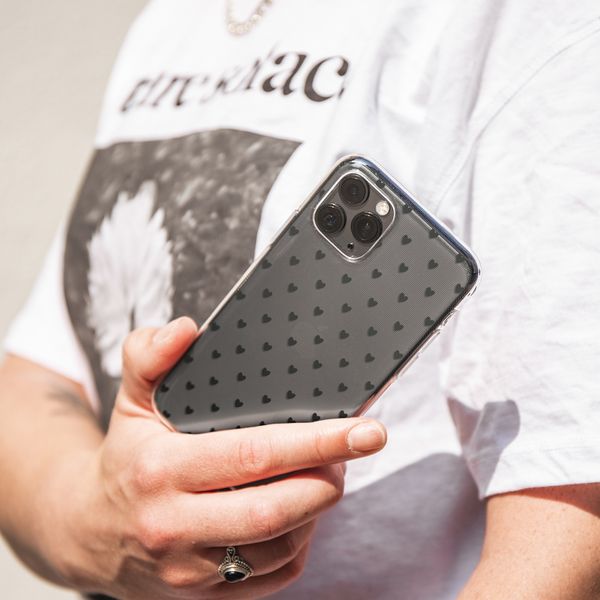 iMoshion Design hoesje iPhone 11 - Hartjes - Zwart