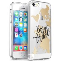 iMoshion Design hoesje iPhone 5 / 5s / SE - Let's Go Travel / Zwart