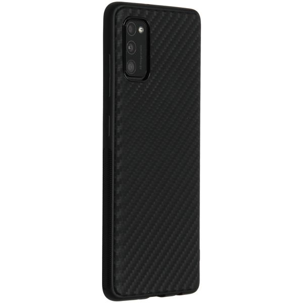 Carbon Softcase Backcover Samsung Galaxy A41 - Zwart