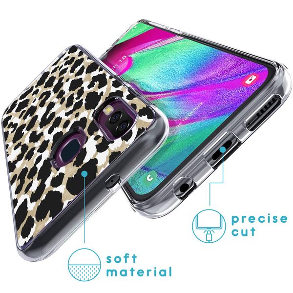 iMoshion Design hoesje Samsung Galaxy A40 - Luipaard / Zwart