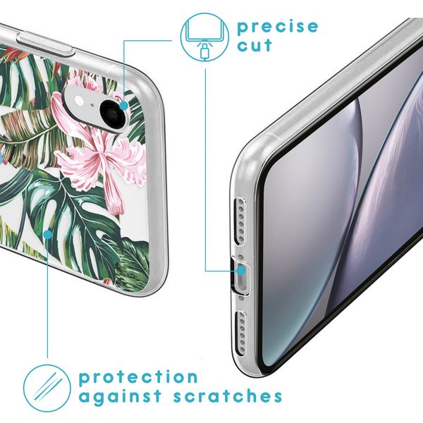 iMoshion Design hoesje iPhone Xr - Jungle - Groen / Roze