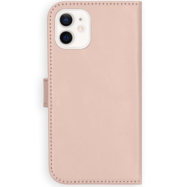 Selencia Echt Lederen Bookcase iPhone 12 Mini - Roze