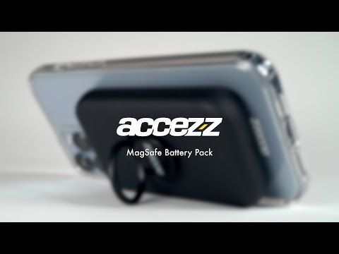 Accezz MagSafe Powerbank - 5000 mAh - Draadloze powerbank met ringhouder - Zwart