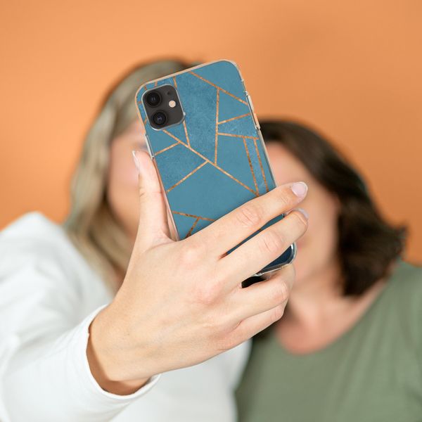 iMoshion Design hoesje iPhone Xr - Grafisch Koper / Blauw