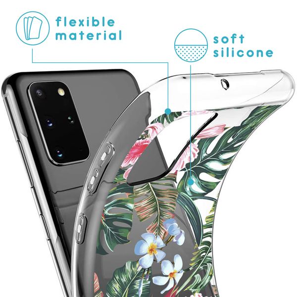 iMoshion Design hoesje Galaxy S20 Plus - Jungle - Groen / Roze