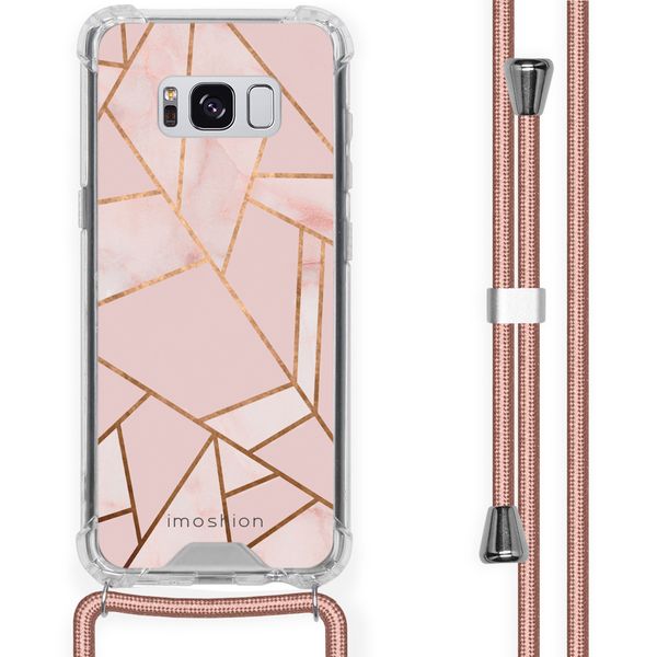 iMoshion Design hoesje met koord Samsung Galaxy S8 - Grafisch Koper - Roze / Goud