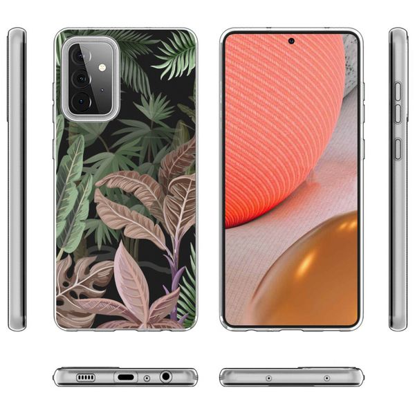 iMoshion Design hoesje Samsung Galaxy A72 - Jungle - Groen / Roze