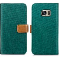 iMoshion Luxe Canvas Bookcase Samsung Galaxy S7 - Groen